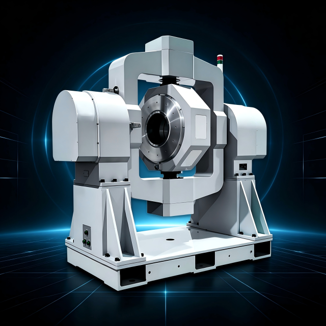 Full range three axis simulation rotary table performing continuous multi axis dynamic attitude testing