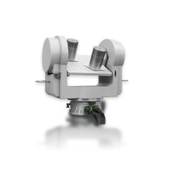 Optical positioning gimbal with 400mm square base and tilt angle scale markings