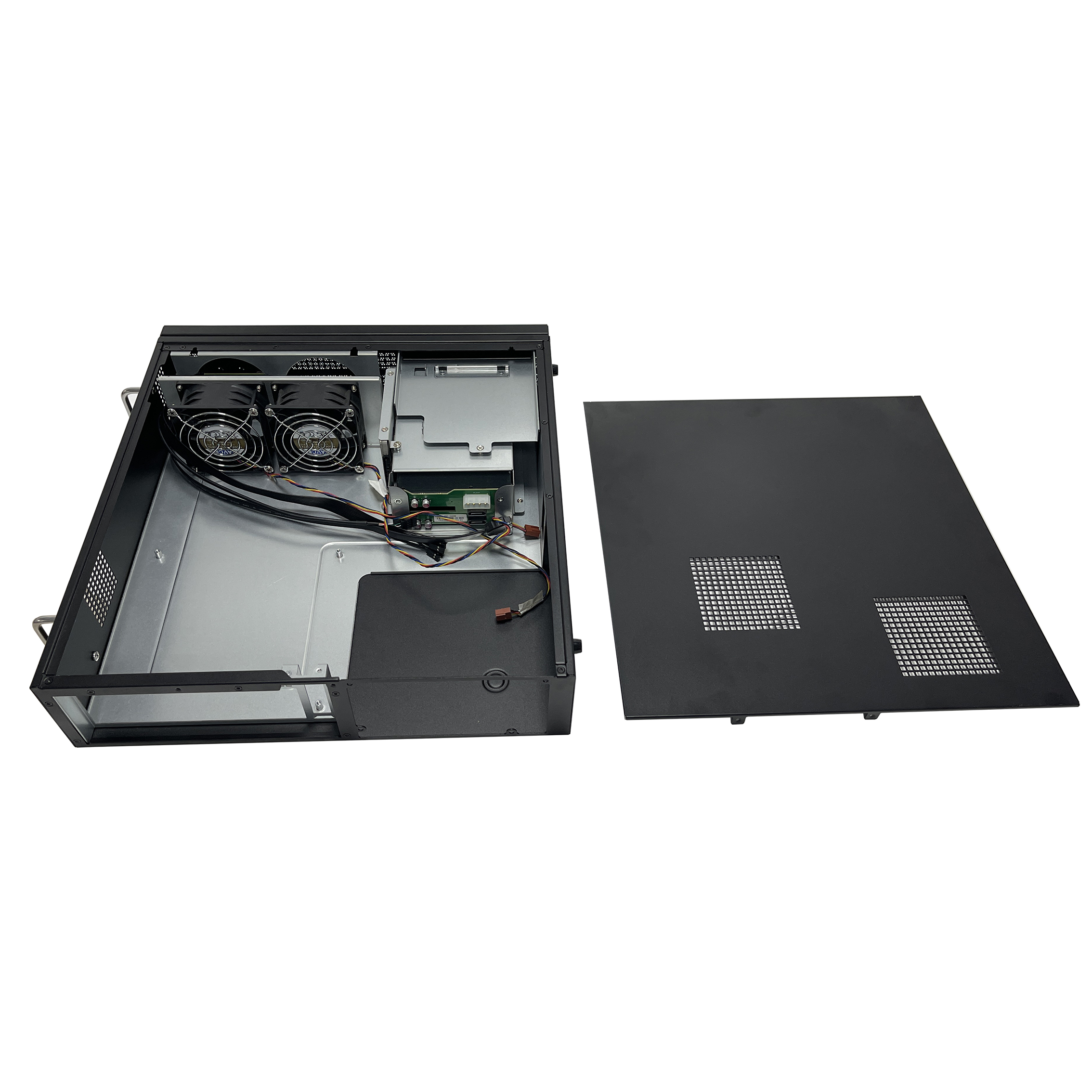 2U tower chassis with 2 hotswap HDD tray