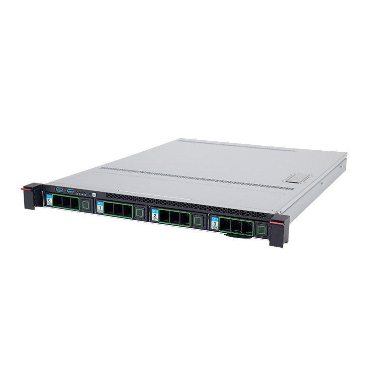 1U 4-bay hot swap storage chassis 580mm depth