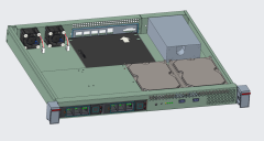 1U 2-bay hot swap storage chassis 400mm depth
