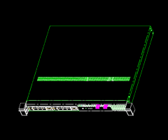 1U 2-bay hot swap storage chassis 400mm depth