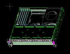 2U 4-bay hot swap storage chassis 400mm depth