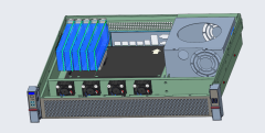 2U 4-bay hot swap storage chassis 400mm depth