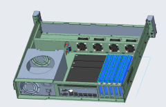 2U 4-bay hot swap storage chassis 400mm depth