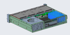 2U 4-bay hot swap storage chassis 400mm depth