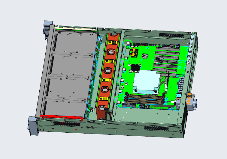 2U 8-bay hot swap storage chassis 550mm depth