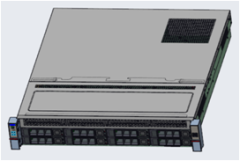 2U 8-bay hot swap storage chassis 550mm depth
