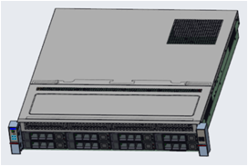 2U 8-bay hot swap storage chassis 550mm depth