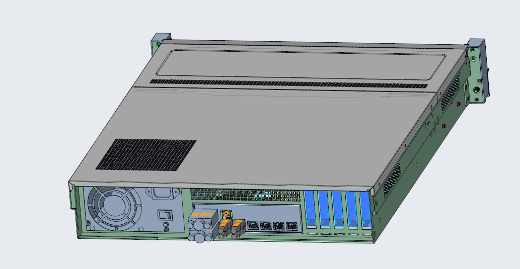 2U 8-bay hot swap storage chassis 550mm depth