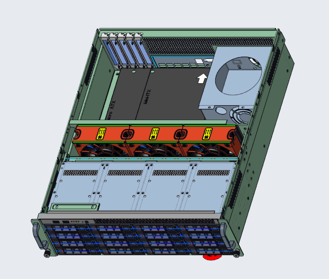 3U 16-bay hot swap storage chassis 550mm depth