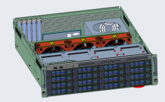 3U 16-bay hot swap storage chassis 550mm depth