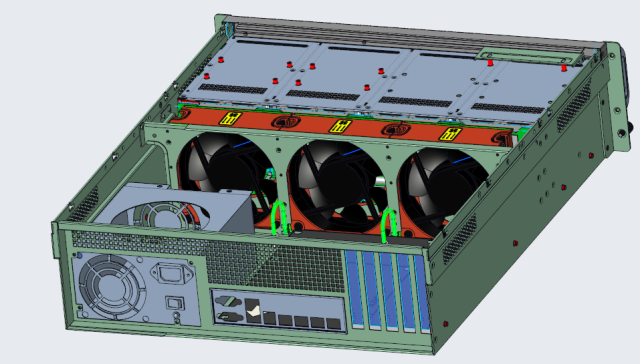 3U 16-bay hot swap storage chassis 550mm depth