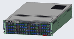 3U 16-bay hot swap storage chassis 550mm depth