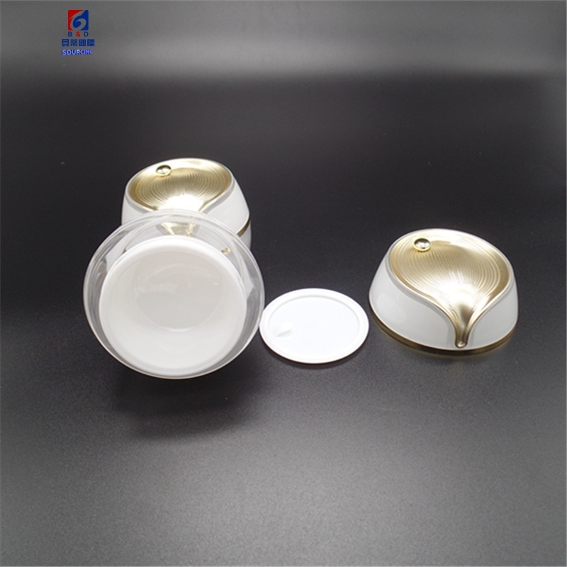 White Acrylic Set Bottle 30/50/100ml Lotion Pump Bottle,Classic 15/30/50G Acrylic Cream Jar