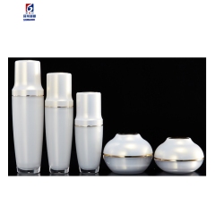White Acrylic Bottle Like Bowl Acrylic 100ML Lotion Pump Bottle,Classic 30/50G Acrylic Cream Jar