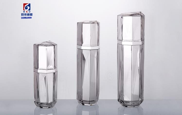 High-grade Acrylic Diamond Set Bottle 30/60/100ml Lotion Pump Bottle,Classic 5/10/15/30/50G Acrylic Cream Jar