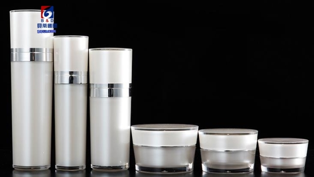Gold Tapered Acrylic Set Bottle Acrylic 120ML Lotion Pump Bottle,Classic 30/50G Acrylic Cream Jar