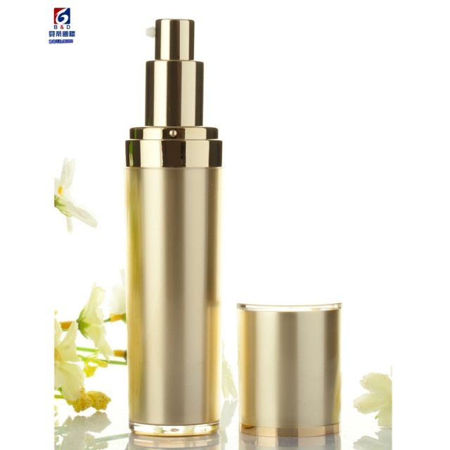 Gold Tapered Acrylic Set Bottle Acrylic 120ML Lotion Pump Bottle,Classic 30/50G Acrylic Cream Jar