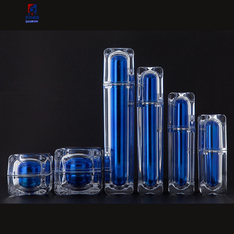 Crystal Acrylic Set Bottle 15/30/50/100ML Lotion Pump Bottle,Classic 30/50G Acrylic Cream Jar