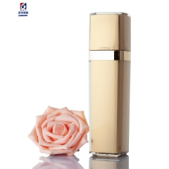 Gold Acrylic Square Flat Set Bottle Acrylic 100ML Lotion Pump Bottle,Classic 15/30/50G Acrylic Cream Jar