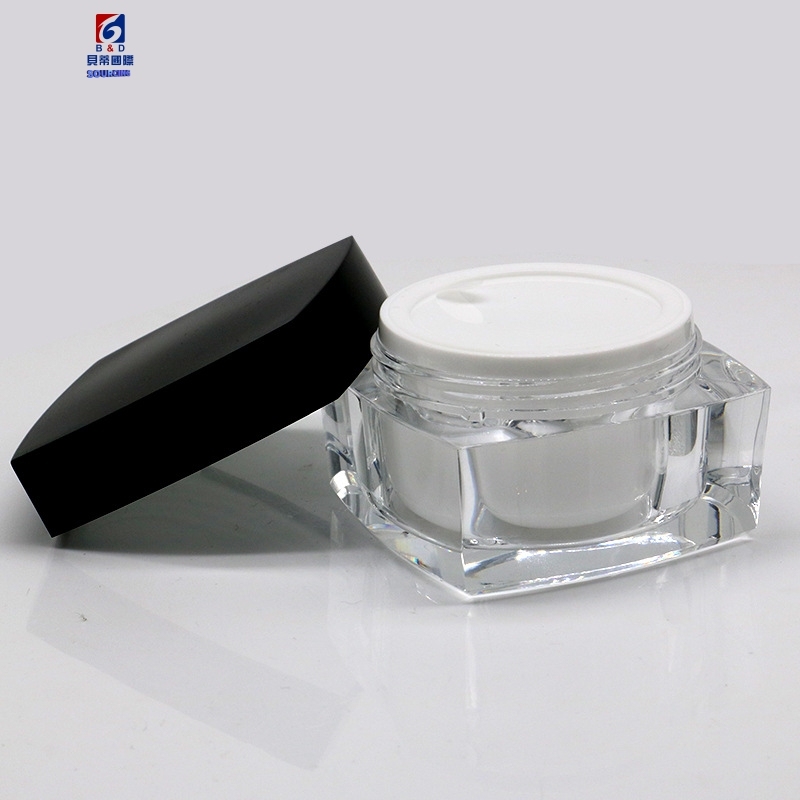 Black Cap Acrylic Set Bottle 100ML Lotion Bottle, 30/50G Cream Bottle