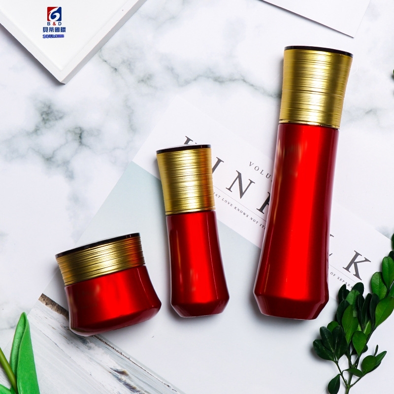 Acrylic Set Bottle Gold Threaded Cover 30/120ml Lotion Pump Bottle,Classic 50G Acrylic Cream Jar