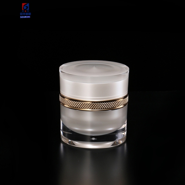 Gold Pearl Acrylic Set Bottle 30/50/100/120ml Lotion Pump Bottle, 30/50G Acrylic Cream Jar