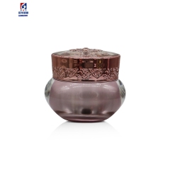 Purple Gold Acrylic Vacuum Set Bottle 30/50/100ML Lotion Pump Bottle,Classic 30/50G Acrylic Cream Jar