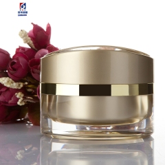 Gold Acrylic Set Bottle 30/60/100/120ML Lotion Pump Bottle,Classic 15/30/50G Acrylic Cream Jar