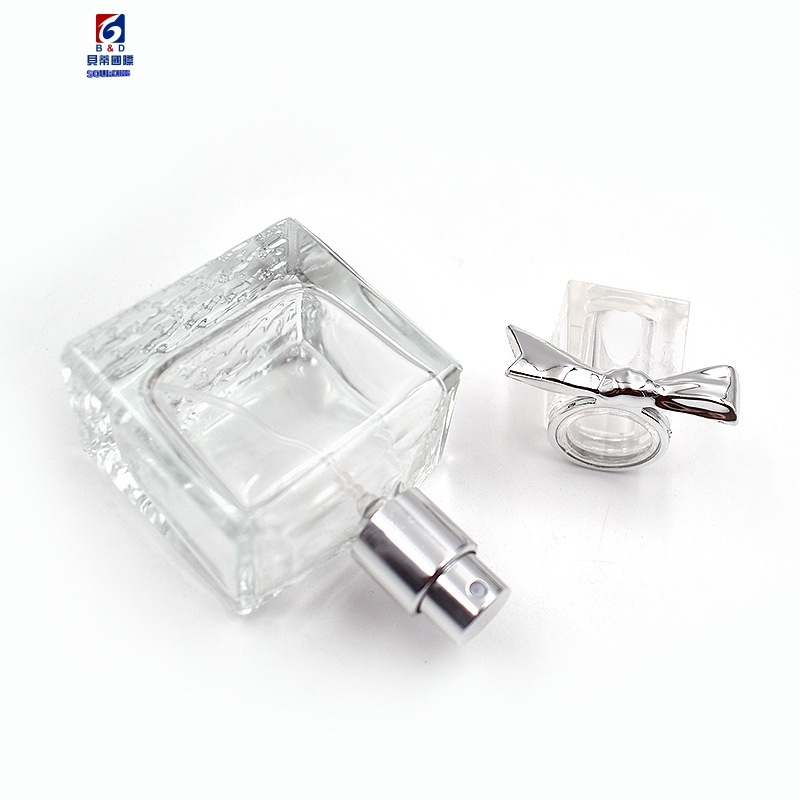 30ML Square Glass Perfume Bottle With A Bowknot