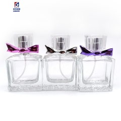 30ML Square Glass Perfume Bottle With A Bowknot