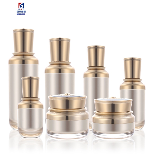 High-grade Acrylic Set Bottle 120ml Lotion Pump Bottle, 30/50G Acrylic Cream Jar