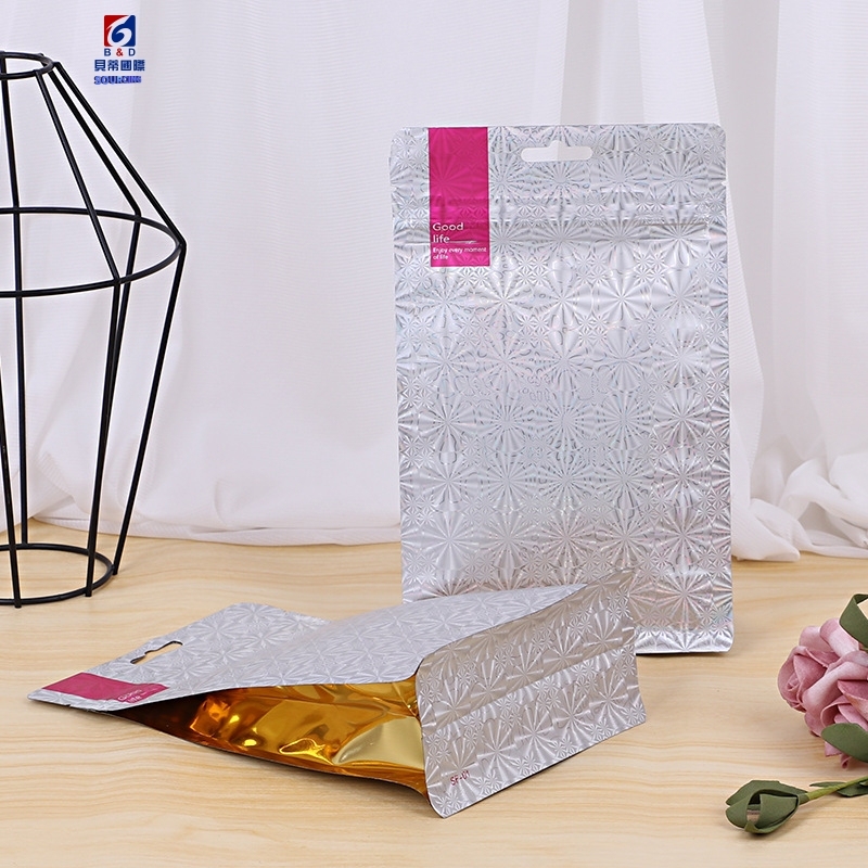 Aluminum foil dumb film compound self-sealing bag plastic multilateral sealing bag