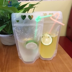 Transparent Frosted Self-sealing Bag Drink Bag