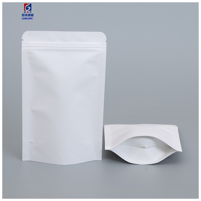 White thickened kraft paper inside aluminized self-sealing bag dried fruit sealing bag