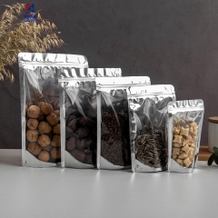 Thickened yin-yang aluminized self-sealing bag 20 silk translucent aluminized bone pulling bag dried fruit aluminum film zipper bag