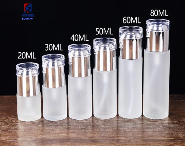 Glass Set Bottle 80ml Glass Lotion Bottle, 20/30/50g Cream Jar