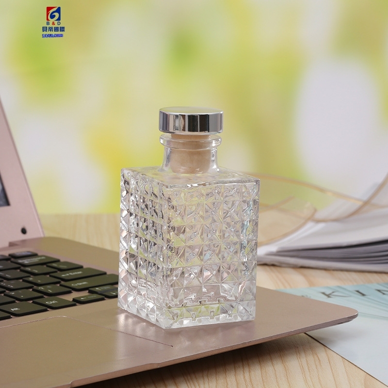100ML Rectangular Diamond Scented Glass Bottle