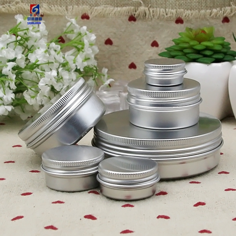 5/15/30/50/100g Aluminum Cream Jar With Whorl