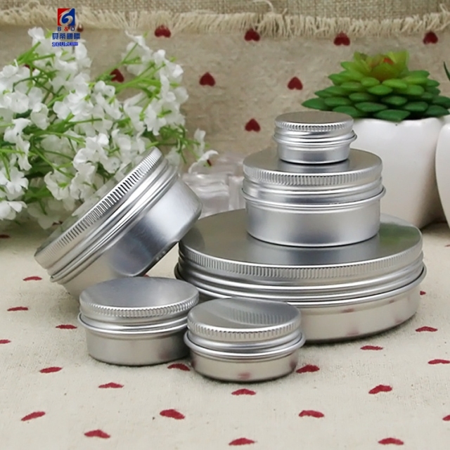 5/15/30/50/100g Aluminum Cream Jar With Whorl
