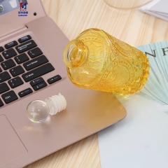 200ML Embossed Spary Color Vertical Stripe Scented Glass Bottle