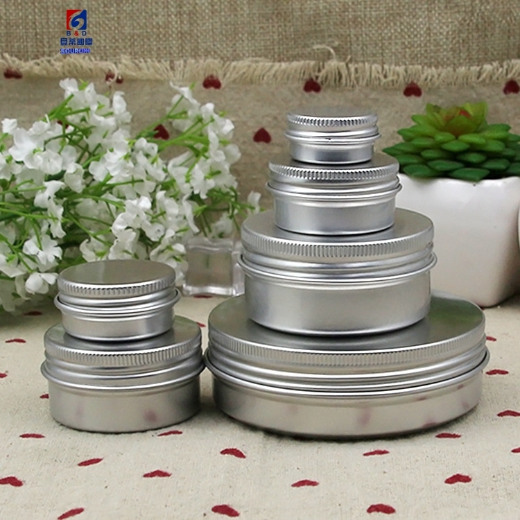 5/15/30/50/100g Aluminum Cream Jar With Whorl