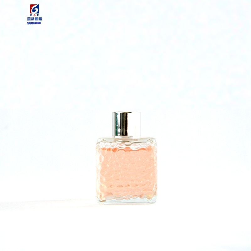 80/100ML Pineapple Pattern Cube Transparent Fragrance Glass Bottle