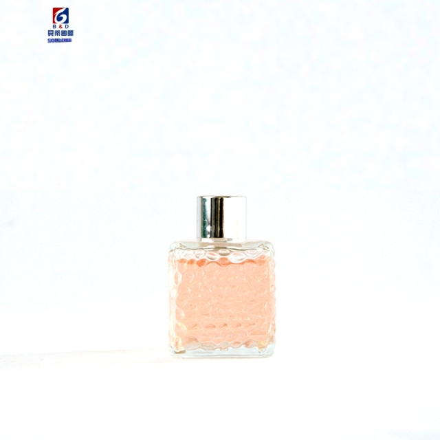 80/100ML Pineapple Pattern Cube Transparent Fragrance Glass Bottle