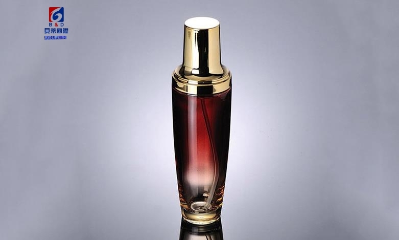 50ml Red Glass Lotion Bottle