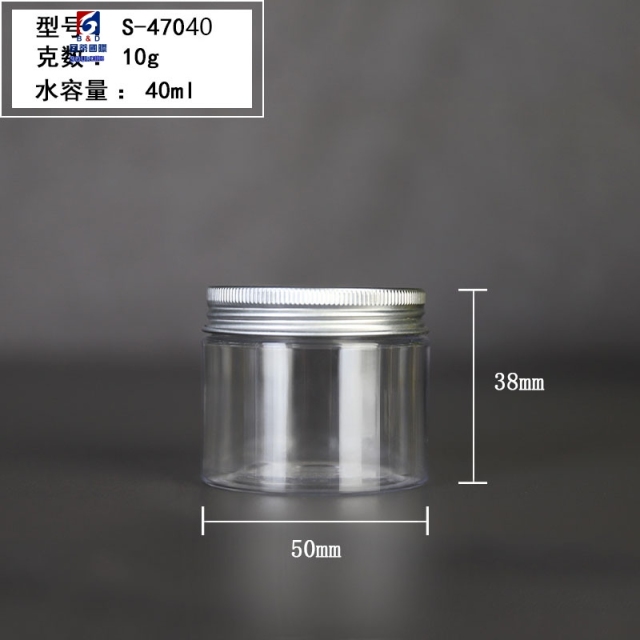 40ML Transparent Plastic Jar