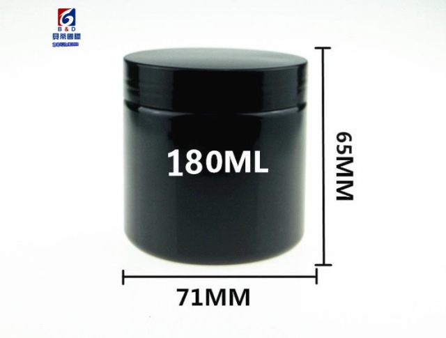 180ML Black Plastic Cream Jar