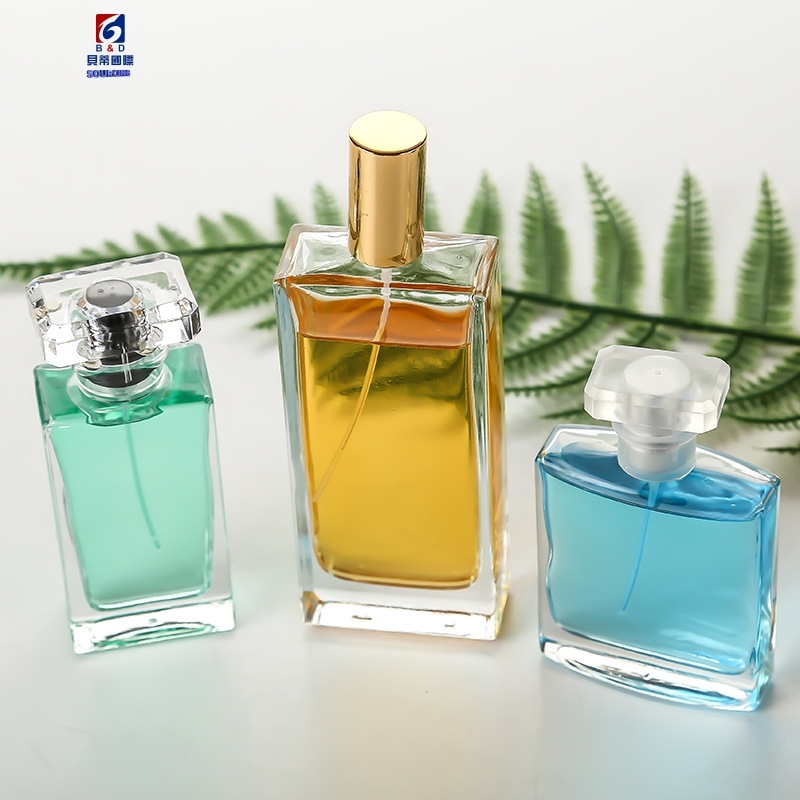 High Grade Flat Square Glass Perfume Bottle