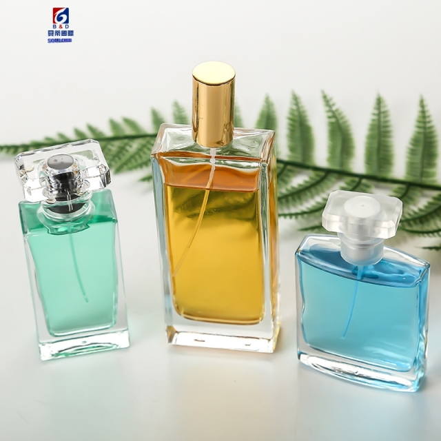 High Grade Flat Square Glass Perfume Bottle